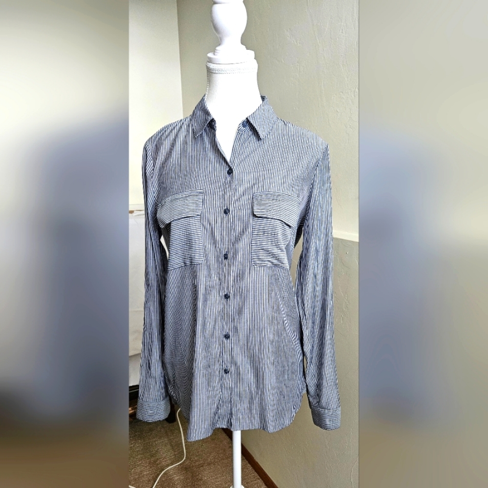 Women's striped dress shirt